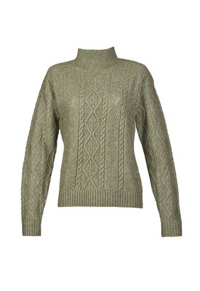 Sweater Fibras Recicladas Mujer Dalia Verde,hi-res