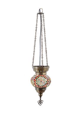 Lámpara turca colgante tricadena S Gunes multicolor,hi-res