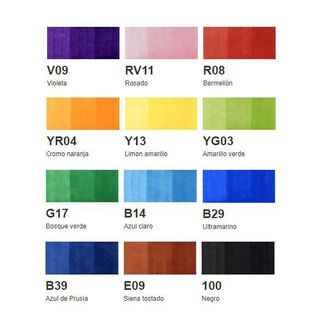 Marker 12 Color Set B - Basic Colors,hi-res