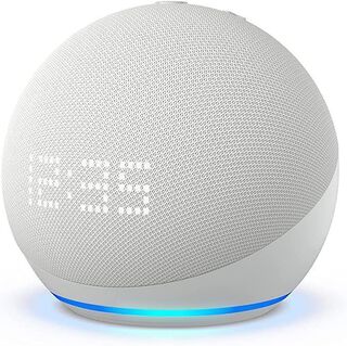 Amazon Echo Dot 5 Gen con Reloj y Alexa - Blanco,hi-res