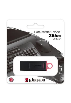 Pendrive KNG 256GB USB 3.2 G1 DataTraveler Exodia Negro-Rosa,hi-res