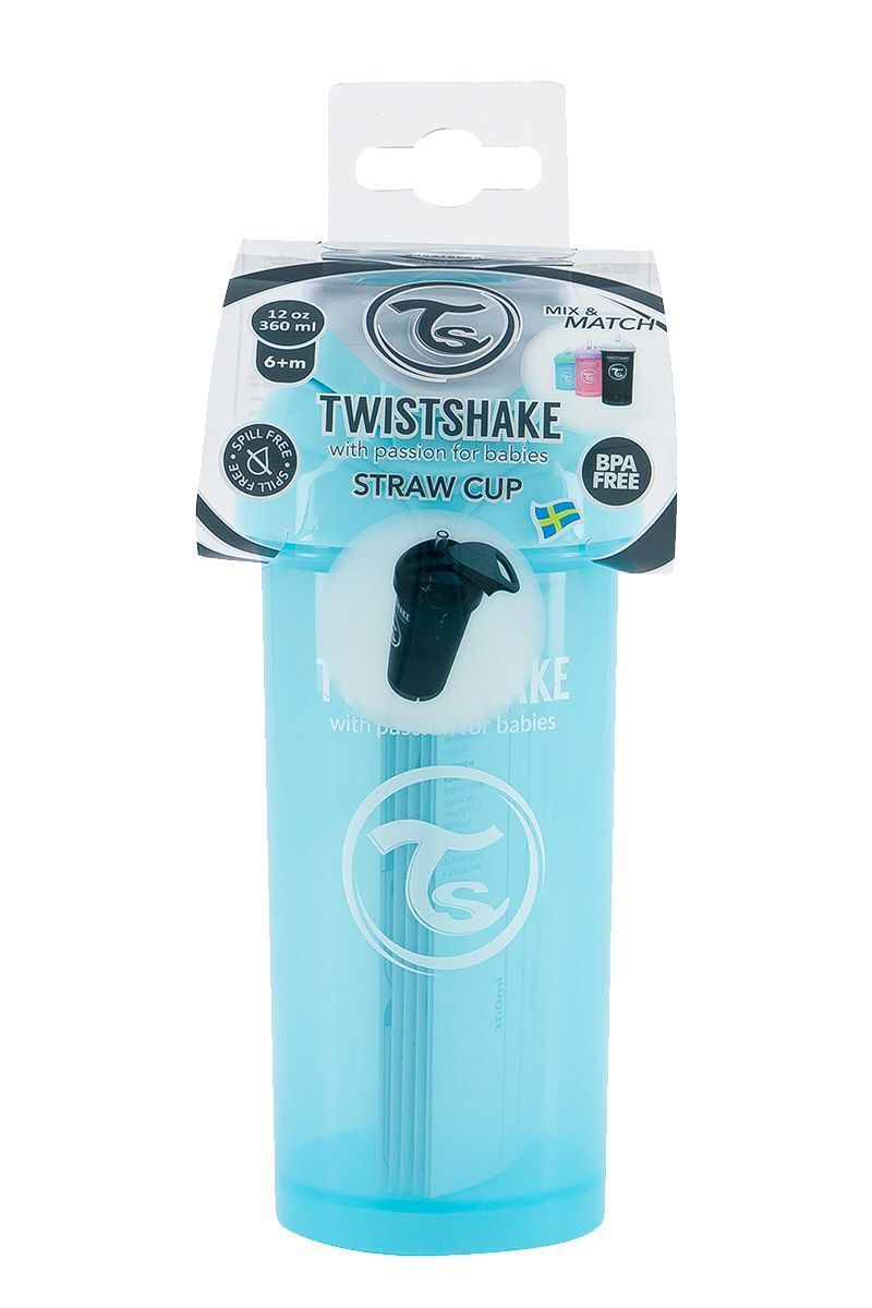 Vaso con bombilla anti derrames Straw Cup Twistshake 360 ml – Piugansu