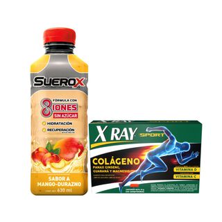 X-Ray Sport Colágeno 60 Comp + Suerox Mango-Durazno 630 ML,hi-res