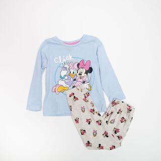 Pijama Niña Minnie Click Click Celeste Disney,hi-res