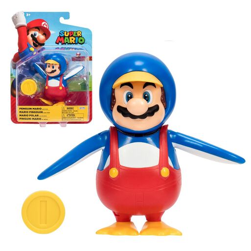 Super Mario Figura 10 Cm Nintendo - Mario Pingüino,hi-res