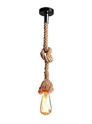 2 lamparas cuerda colgante  vintage rustica ,hi-res