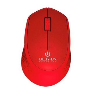 Mouse Ultra optico inalambrico rojo,hi-res