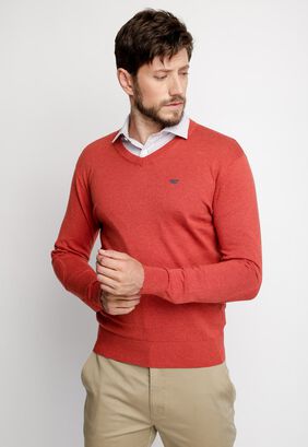 Sweater Melange Smart Casual Copper Melange,hi-res