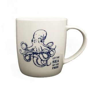 Tazón Decorativo Ocean Octopus White,hi-res