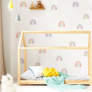 Arcoíris colores vinilo stickers deco muro dormitorio infantil,hi-res