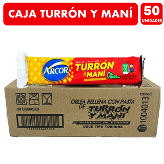 Caja De Turrón Mani Marca Arcor (caja Con 50 Unidades),hi-res