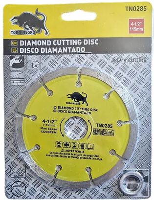 Disco De Corte Diamantado 4,5 Pulgadas Toro Negro,hi-res