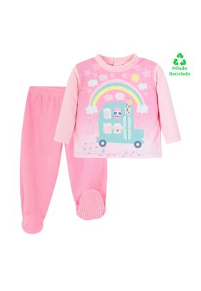 Pijama Bebé Niña Polar Sustentable H2O Wear Rosa,hi-res