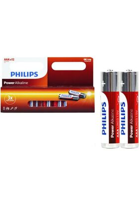 Paquete de 12 Pilas Alcalinas AAA Philips de 1.5V,hi-res