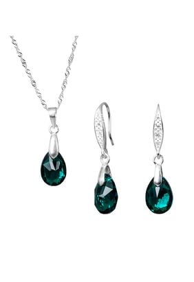 Conjunto Milan Cristales Genuinos Emerald,hi-res
