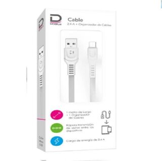 Cable Lightning 2.4 A+ Organizador Datacom B39,hi-res