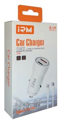 Cargador Auto Irm® Celular (puerto C + Cable C A Lightning),hi-res