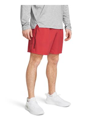 Shorts UA Woven Wordmark para Hombre Rojo,hi-res
