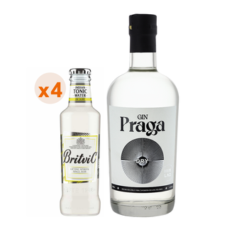 Gin Praga 700cc + 4x Britvic Tonic Low Calorie 200cc,hi-res