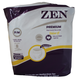 Ropa Interior Desechable (Pañal Tipo Calzon) Zen Premium - Talla P/M,hi-res