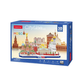 Juguete Puzzle 3D City Line Moscow 204 Piezas 40x24x21cm,hi-res