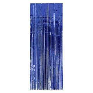 Cortina Guirnalda Cotillon Metálica Color Azul 1x2mts,hi-res