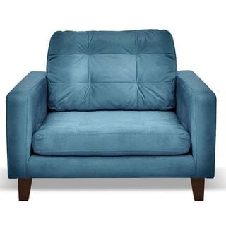 Sofa Napoles 1C Tela  Velvet  Azul Petroleo,hi-res