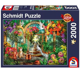 Puzzle 2.000 piezas Jardin de flores,hi-res