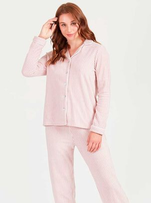 Pijama de mujer Sport Polar Rosado Estampado,hi-res