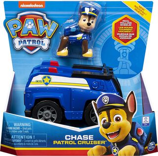 PAW PATROL FIGURA CHASE CON VEHICULO POLICIAL,hi-res