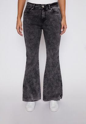 Jeans Mujer Gris Flare Basta Abierta Family Shop,hi-res