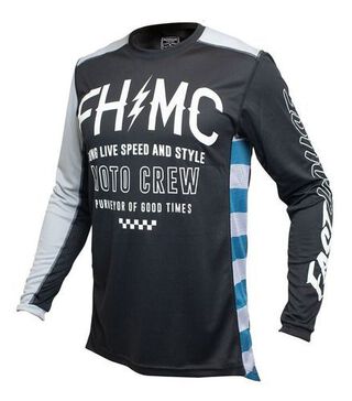 Jersey Moto Mx Fasthouse Grindhouse Negro/Plateado,hi-res