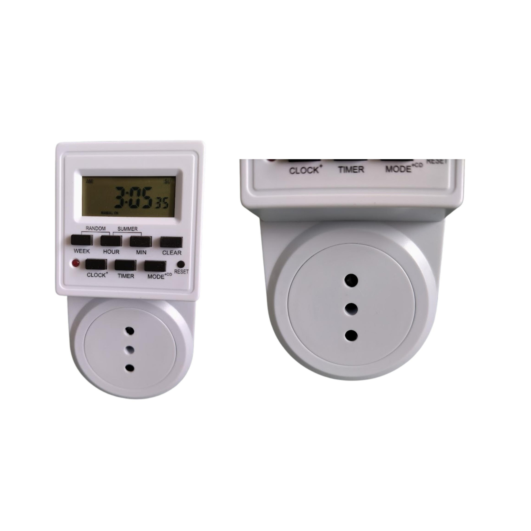 Reloj enchufe temporizador con termostato 220V/16A - TFV - Solar