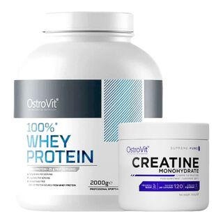 100% Whey Protein 2000gr Strawberry Cream + Creatina monohidratada 300gr,hi-res