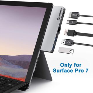 Surface Pro 7 USB C Hub, HOGORE Surface Pro 7 Adapter Dock with 4K,hi-res