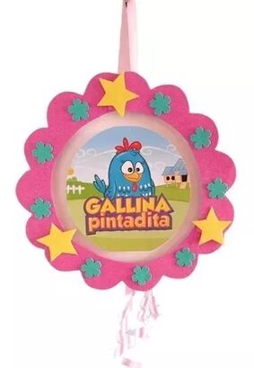 Piñata Infantil Temática Princesa Gallina Pintadita,hi-res