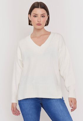 Sweater Mujer Cudo Cuello V Corona,hi-res