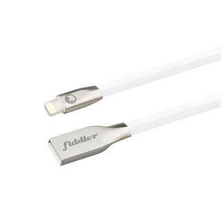 Cable iPhone Plano Lightning 2.0A Fiddler Blanco,hi-res