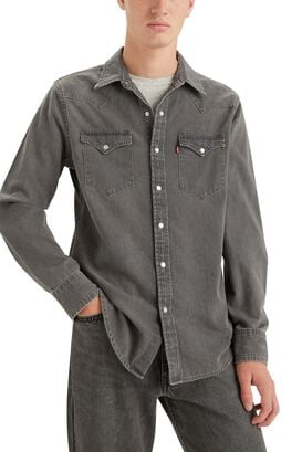 Camisa Hombre Classic Western Standard Gris Levis 85745-0148,hi-res