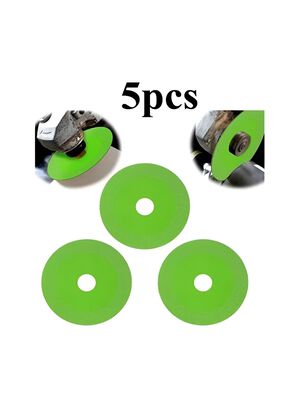 5 Piezas Disco De Corte Diamantado Muy Fino Para Vidrio Color Verde,hi-res