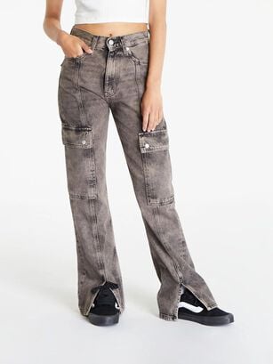 Jeans Authentic Bootcut Cargo Gris,hi-res