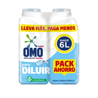 Pack 2 Unidades Detergente Omo Para Diluir 500 ml C/u,hi-res