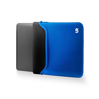 Funda Notebook Reversible Azul Negro 15 pulgadas Urbano,hi-res