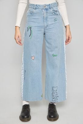 Jeans casual  azul  adidas talla Xs 053,hi-res