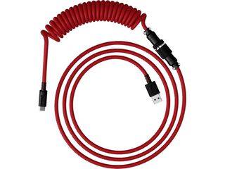 Cable gamer Hyperx en espiral USB-C rojo,hi-res