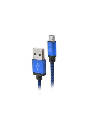 CABLE MICRO USB BLINDADO-AZUL,hi-res