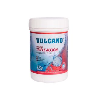 Cloro En Tabletas Triple Acción Para Piscinas 1 Kg Vulcano,hi-res