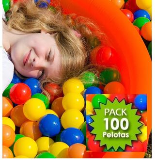 set 100 pelotas plasticas de colores de 5.5 cms ,hi-res