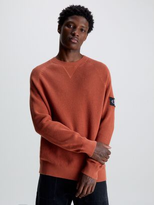 Suéter Core Badge Naranja Calvin Klein,hi-res