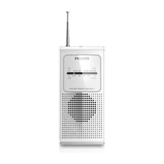 Radio De Bolsillo Portatil AM FM Blanco AE1500,hi-res